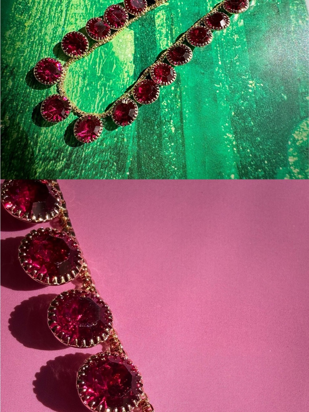 Feed Me Gems Burgundy Baby Heirloom Necklace NWT Sold Out $54.25 - Picture 2 of 7